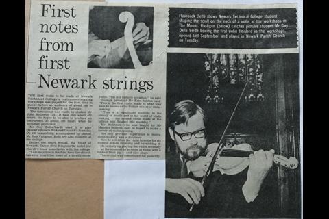 News story on Newark firsrt violin 1973